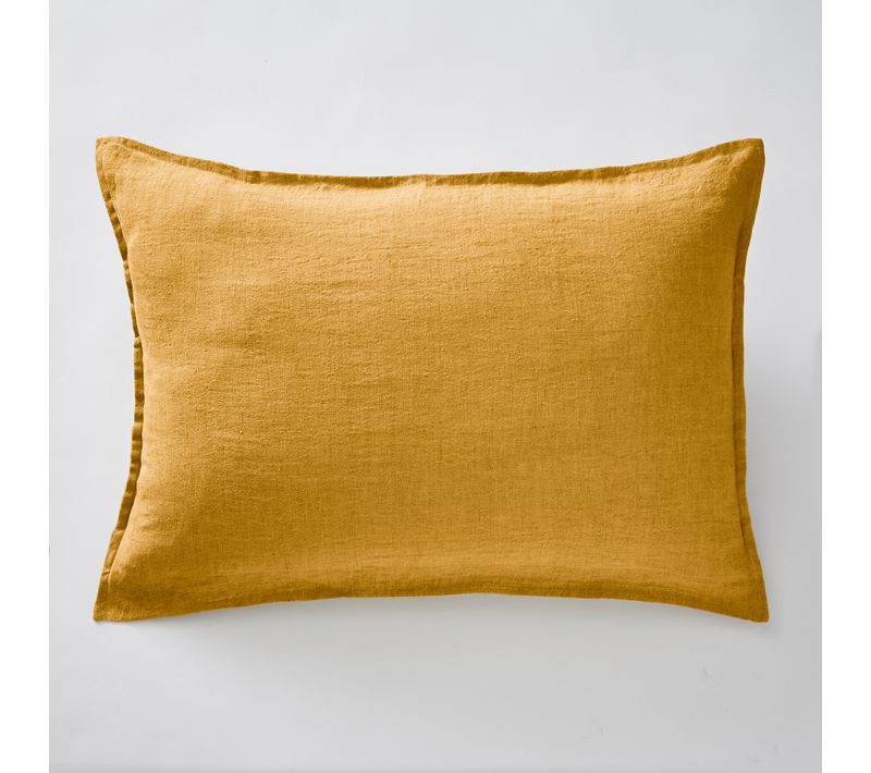 Taie D’oreiller 50 X 70 Cm – Lin Lavé Français Luxe Soline - Miel