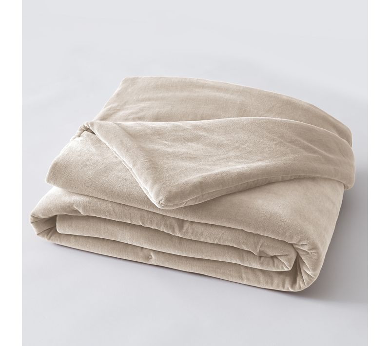 Bout De Lit Gaze De Coton 90 X 200 Cm Velours De Coton César Pampa Naturel