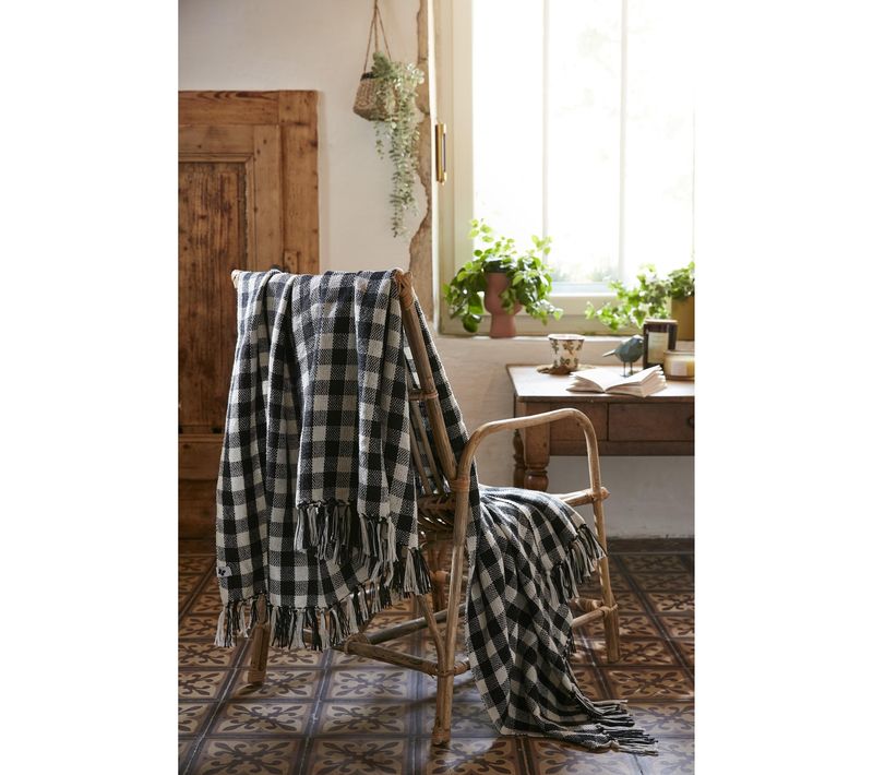 Plaid À Franges 130 X 160 Cm Rpet Gabriel