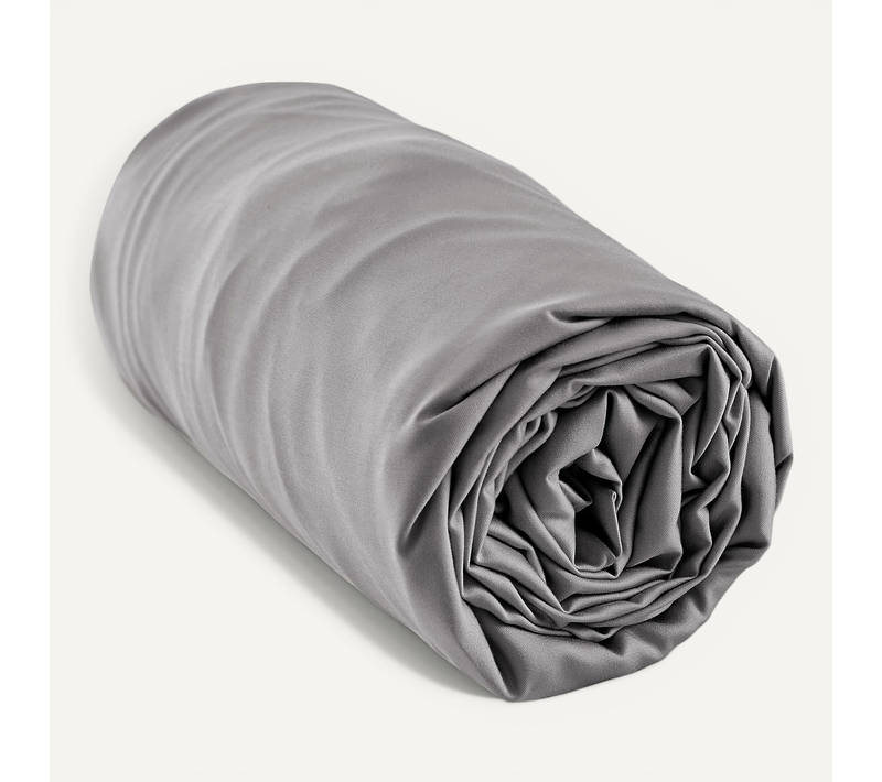 Drap Housse King Size 180 X 200 Cm En Satin De Bambou – Salomé Anthracite – Bonnet 30 Cm