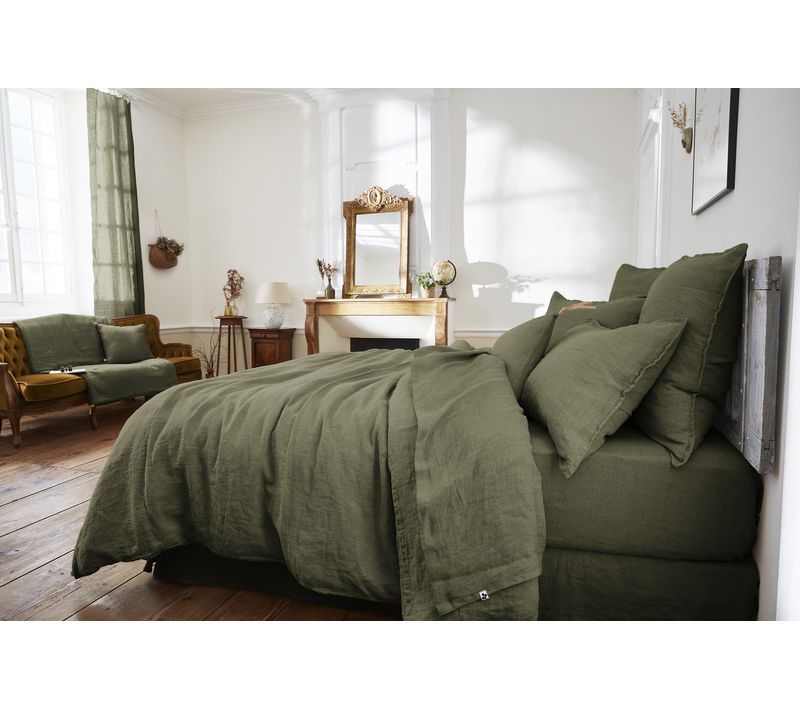 Drap Plat 240 X 300 Cm – Lin Lavé Français - Soline Thym