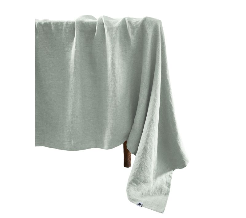 Nappe Rectangle 170 X 350 Cm – Lin Lavé - Eucalyptus
