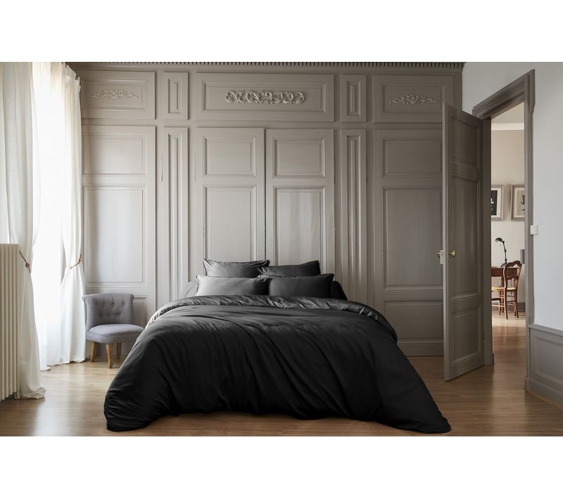 Housse De Couette 240 X 220 Cm – Satin De Bambou – Salomé Truffe