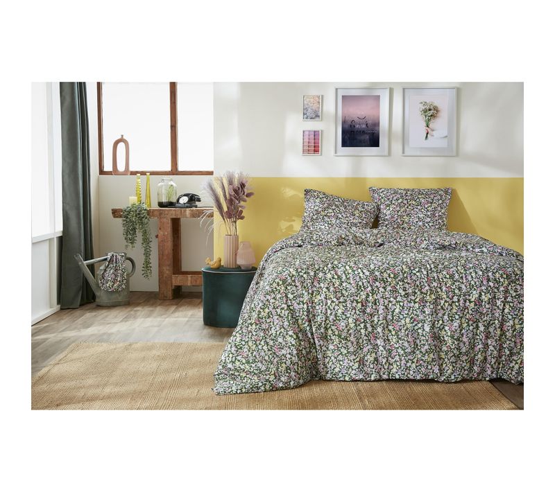 Housse De Couette 200 X 200 Cm + 2 Taies D’oreiller 60 X 60 Cm – Coton 57 Fils – Myosotis