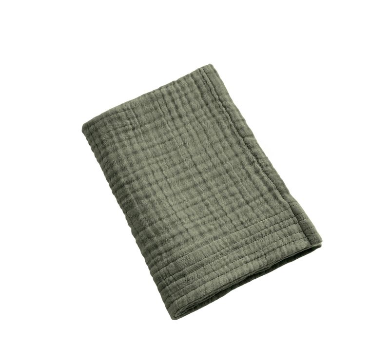 Serviette De Toilette 50 X 90 Cm - Quadruple Gaze De Coton 220 G/m² - Gaia Romarin