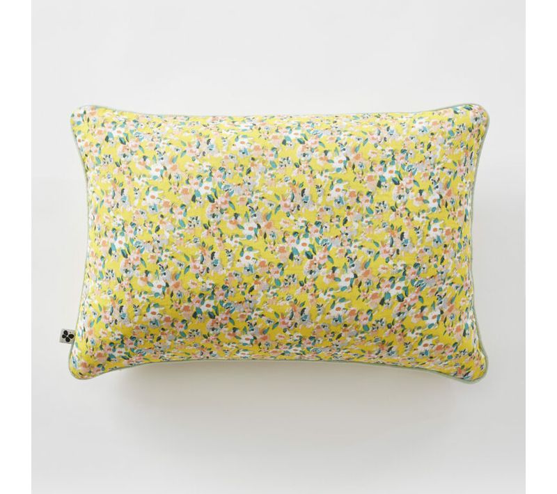 Coussin Déhoussable Avec Passepoil 40 X 60 Cm – Gaze De Coton Imprimée Manon