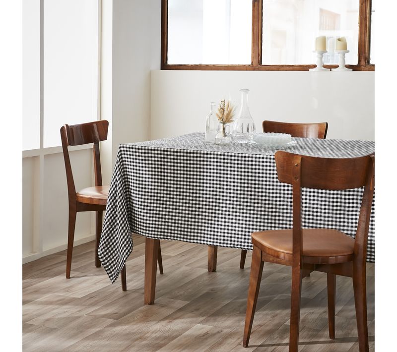 Nappe Rectangulaire 150 X 250 Cm – Double Gaze De Coton Tissée Teinte – Vickie Truffe