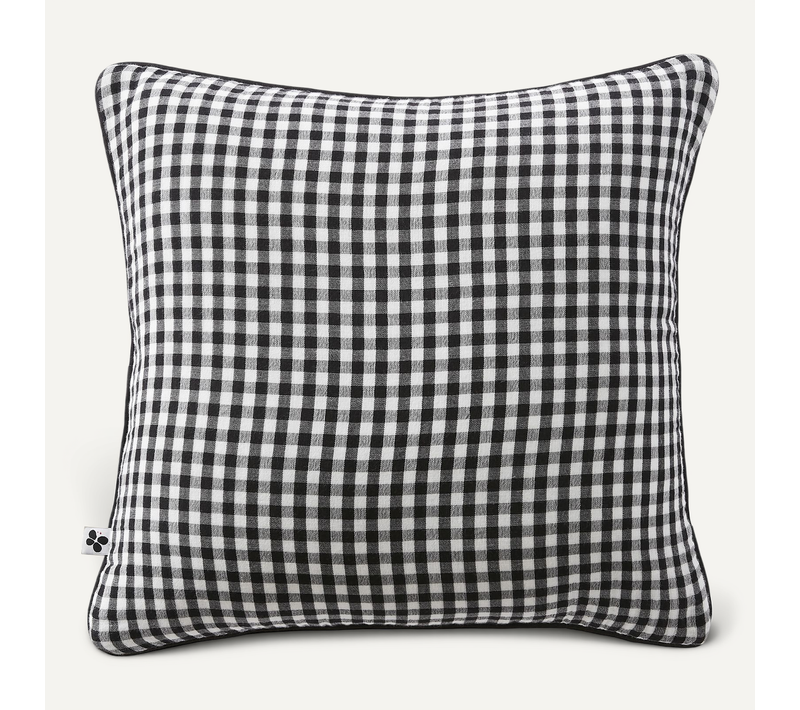 Coussin Déhoussable 45 X 45 Cm - Double Gaze De Coton Tissée Teinte - Vickie - Truffe