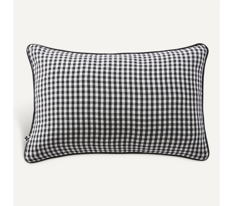 Coussin Déhoussable 40 X 60 Cm - Double Gaze De Coton Tissée Teinte - Vickie - Truffe