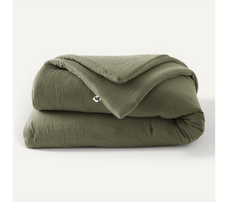 édredon 180 X 240 Cm - Double Gaze De Coton 125 Gr/m² - Uni Gaïa Romarin
