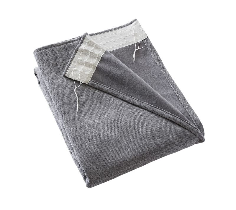 Rideau Occultant 140 X 260 Cm – Galon Fronceur Couture Invisible – Blackout et Polaire – Bjorn Gris