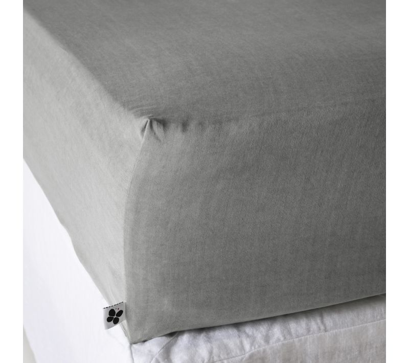 Drap-housse 180 X 200 Cm – Lyocell Uni Gris – Lysandre – Bonnet 30 Cm
