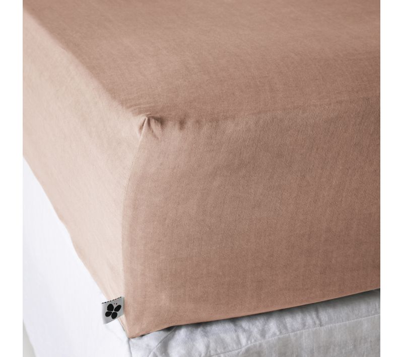 Drap-housse 180 X 200 Cm – Lyocell Uni Blush – Lysandre – Bonnet 30 Cm
