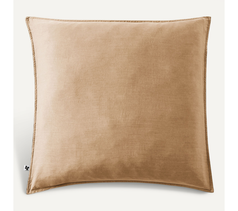 Taie D’oreiller 63 X 63 Cm En Lyocell - Modèle Lysandre Camel