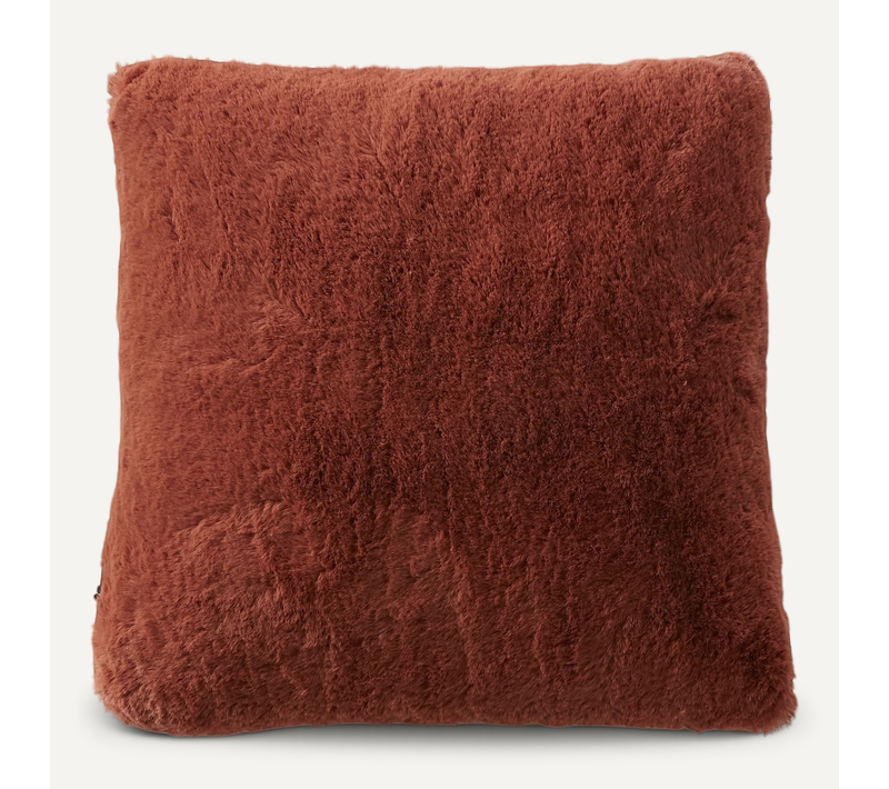 Coussin Déhoussable 45 X 45 Cm En Fausse Fourrure – Renard