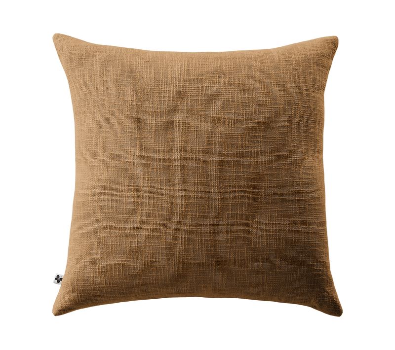 Coussin Déhoussable 45 X 45 Cm – 100 % Coton Texturé – Sixtine Camel