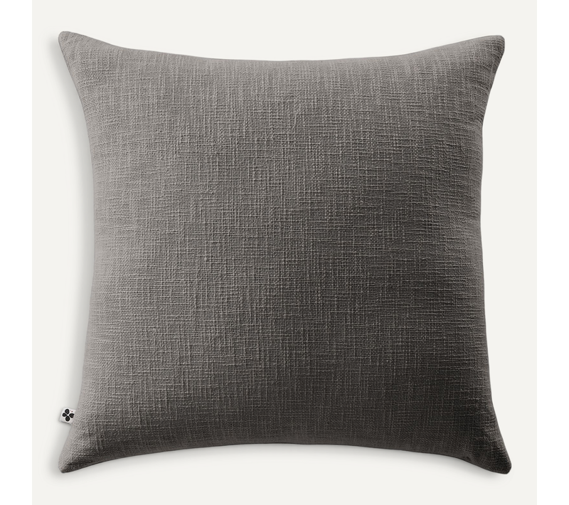 Coussin Déhoussable 45 X 45 Cm – 100 % Coton Texturé – Sixtine Ardoise