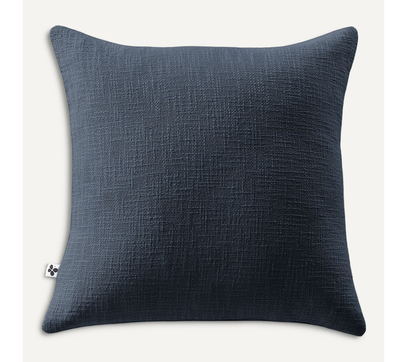 Coussin Déhoussable 45 X 45 Cm – 100 % Coton Texturé – Sixtine Bleu Minuit