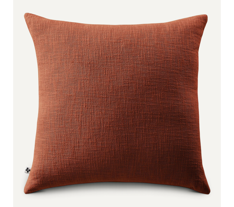 Coussin Déhoussable 60 X 60 Cm - 100% Coton Sixtine Terracotta