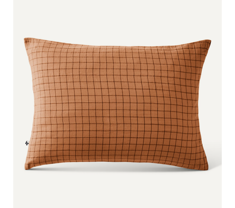 Taie D’oreiller 50 X 70 Cm – Gaze De Coton Tissée – Gaïa Mix – Abricot