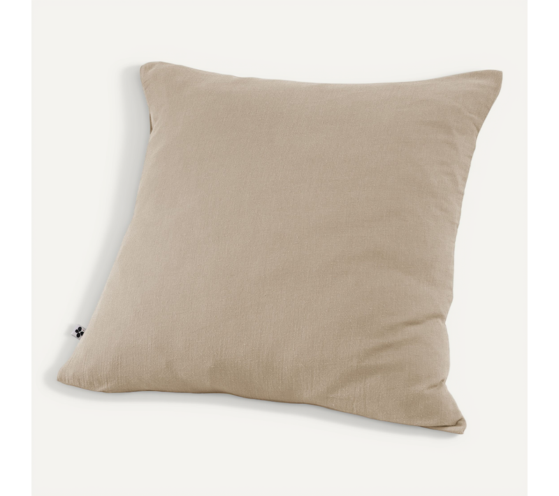 Taie D’oreiller 60 X 60 Cm – Double Gaze De Coton – Gaïa Ficelle