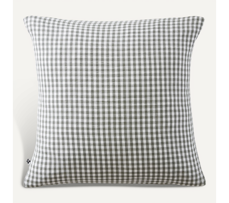 Taie D’oreiller 60 X 60 Cm – Gaze De Coton Tissée Teinte Vickie Romarin