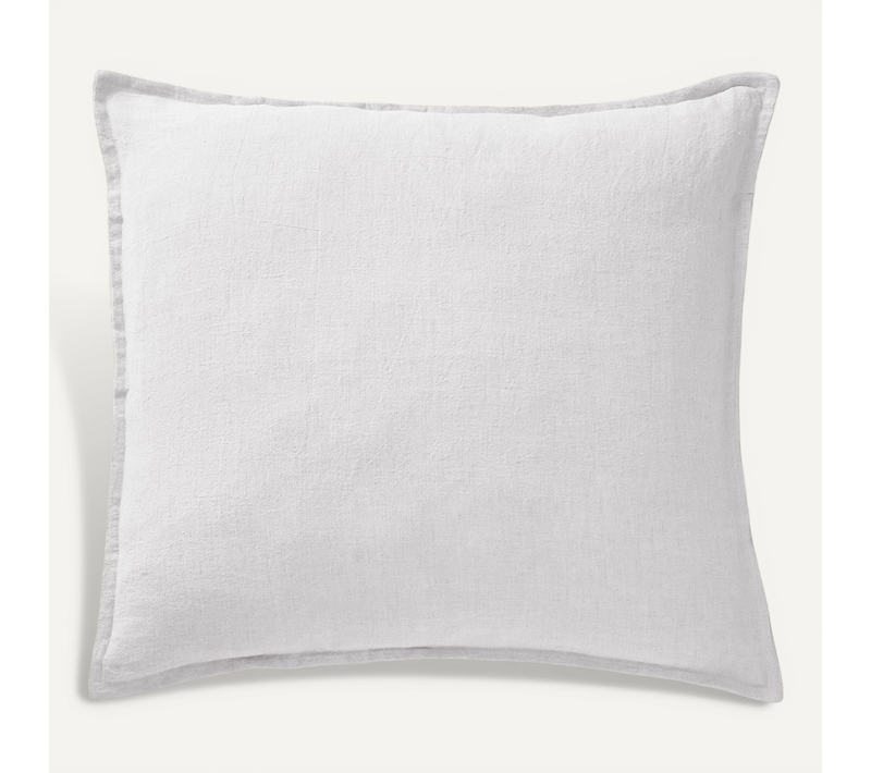 Taie D’oreiller 80 X 80 Cm – Lin Lavé Français Soline - Blanc