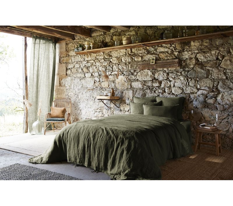 Housse De Couette 200 X 200 Cm – Lin Français Lavé – Soline Thym