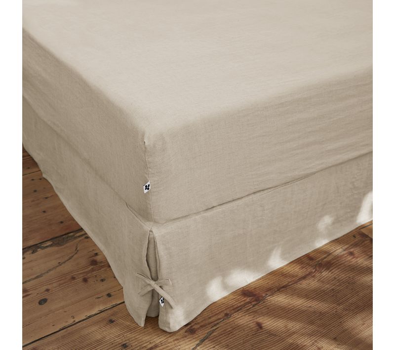 Drap Housse 90 X 190 Cm – Lin Lavé Français Luxe Soline – Sable