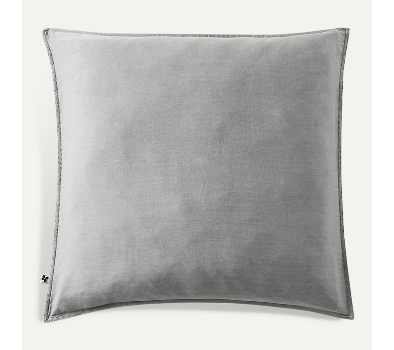Taie D’oreiller 80 X 80 Cm Lysandre – Lyocell Uni 120 Fils/cm²- Granit