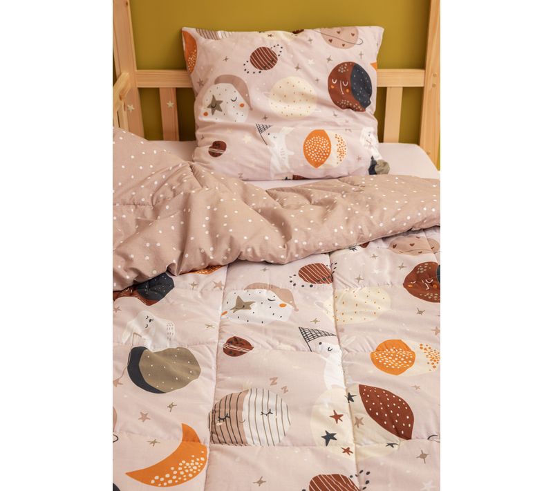 Couette Imprimée 140 X 200 Cm + 1 Taie 60 X 60 Cm – Coton – Sky Dream