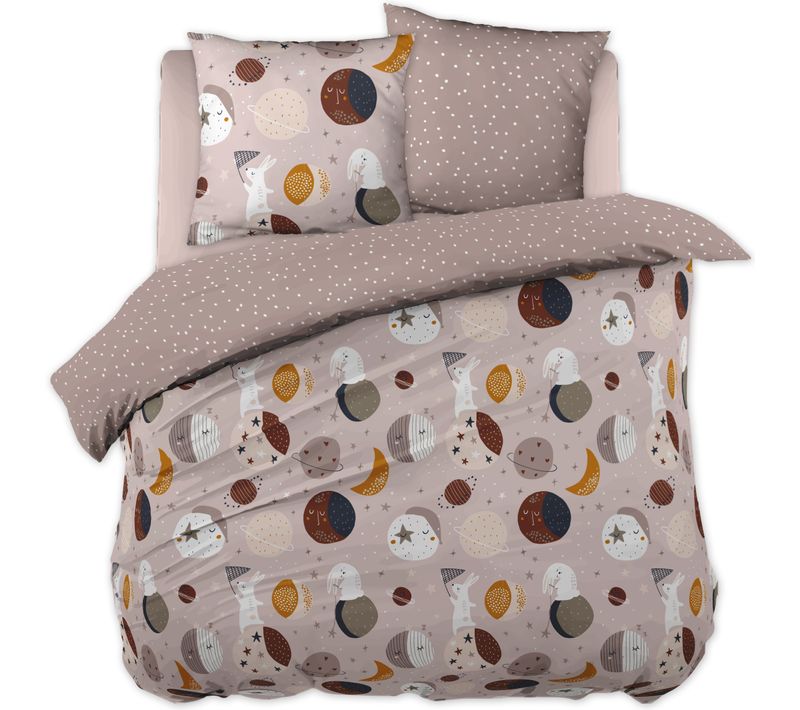 Housse De Couette Réversible + 2 Taies D’oreiller – 200 X 200 Cm – Coton 57 Fils – Sky Dream
