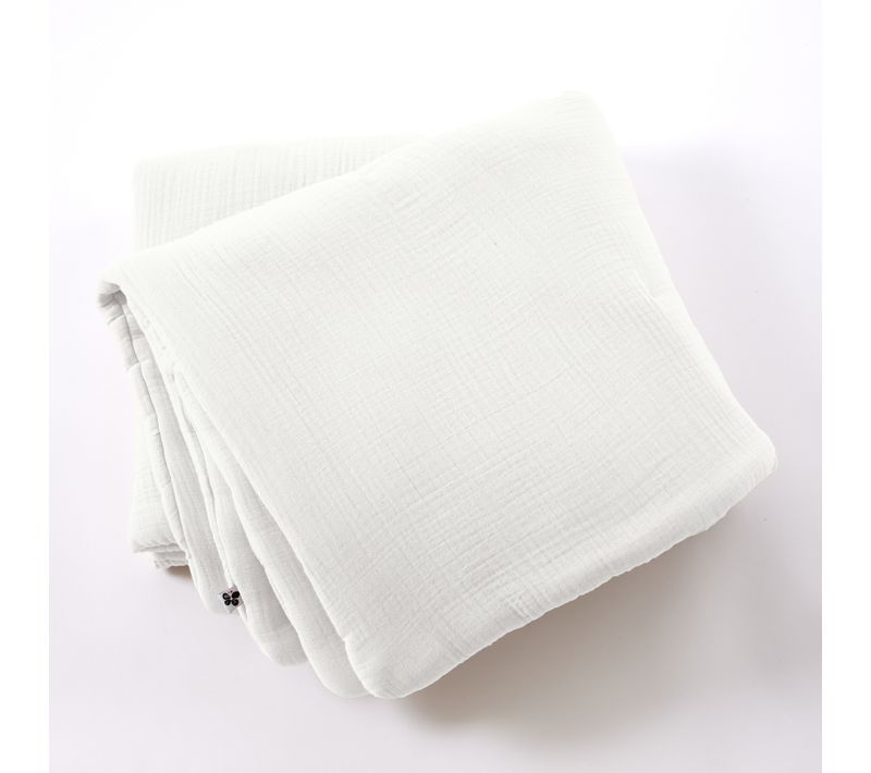 Bout De Lit 90 X 220 Cm Quadruple Gaze De Coton Matelassé Bella Chantilly