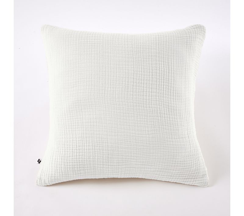Taie D'oreiller 60 X 60 Cm Quadruple Gaze De Coton 220 G/m² Bella Chantilly