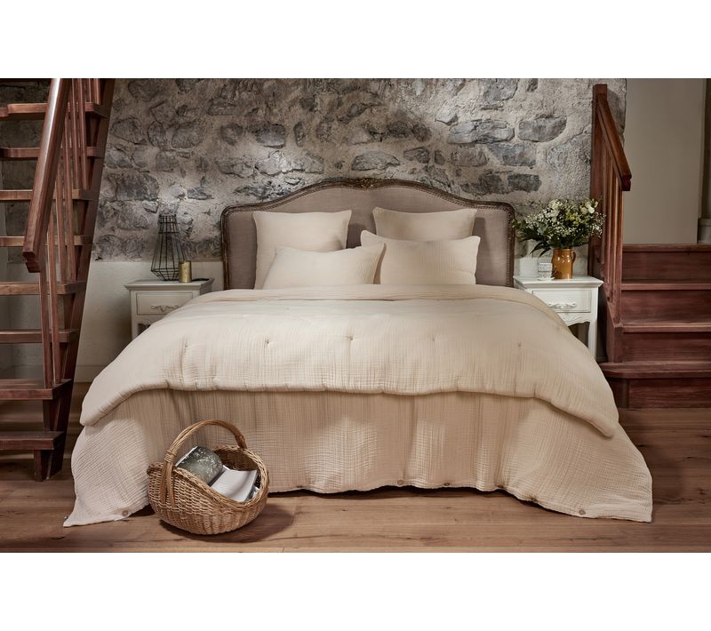 Housse De Couette 240 X 220 Cm Quadruple Gaze De Coton 220 G/m² Bella Pampa