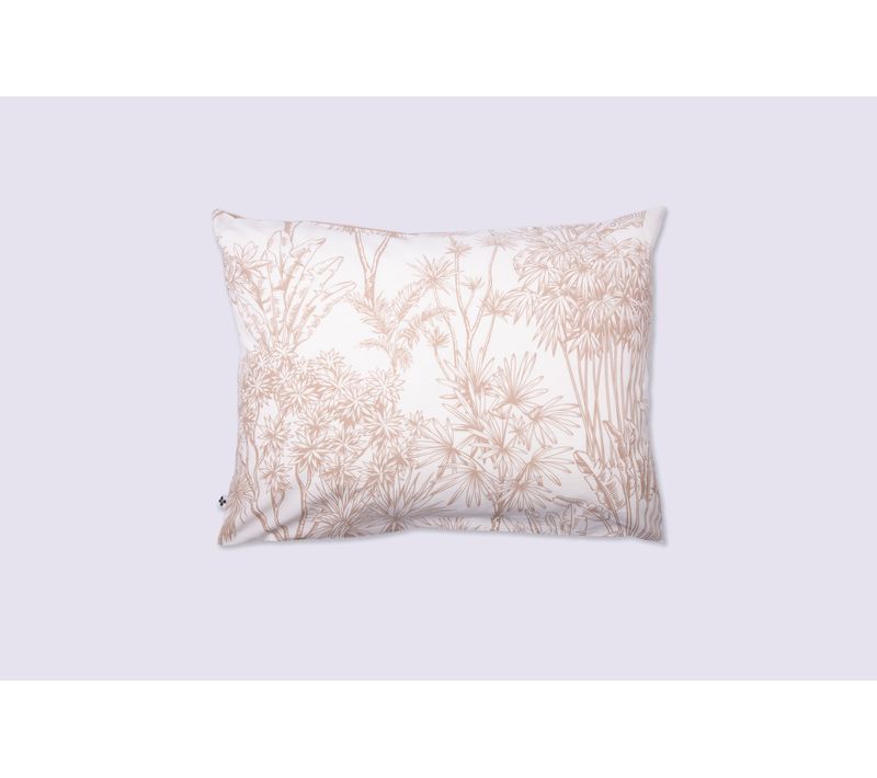 Taie D’oreiller 50 X 70 Cm - 100 % Coton 57 Fils - Imprimé Végétal Java