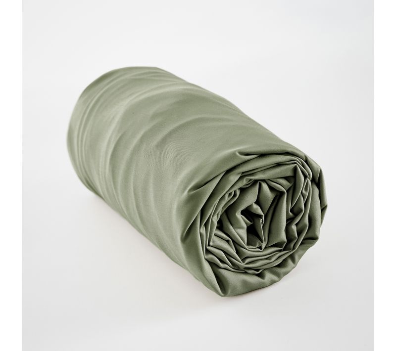 Drap Housse 140 X 190 Cm 100% Viscose De Bambou 120 Fils Salomé Romarin