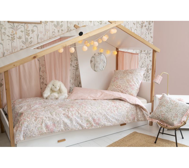 Parure De Lit Pimprenelle 140 X 200 Cm – 100 % Coton 57 Fils – Réversible