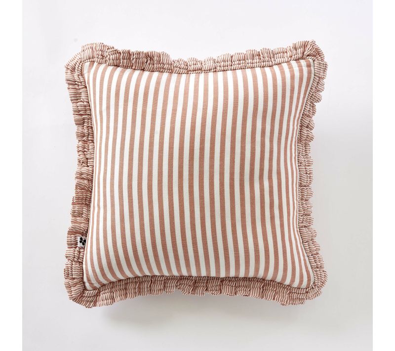 Coussin Déhoussable Gaze De Coton 45 X 45 Cm Abricot – Livia