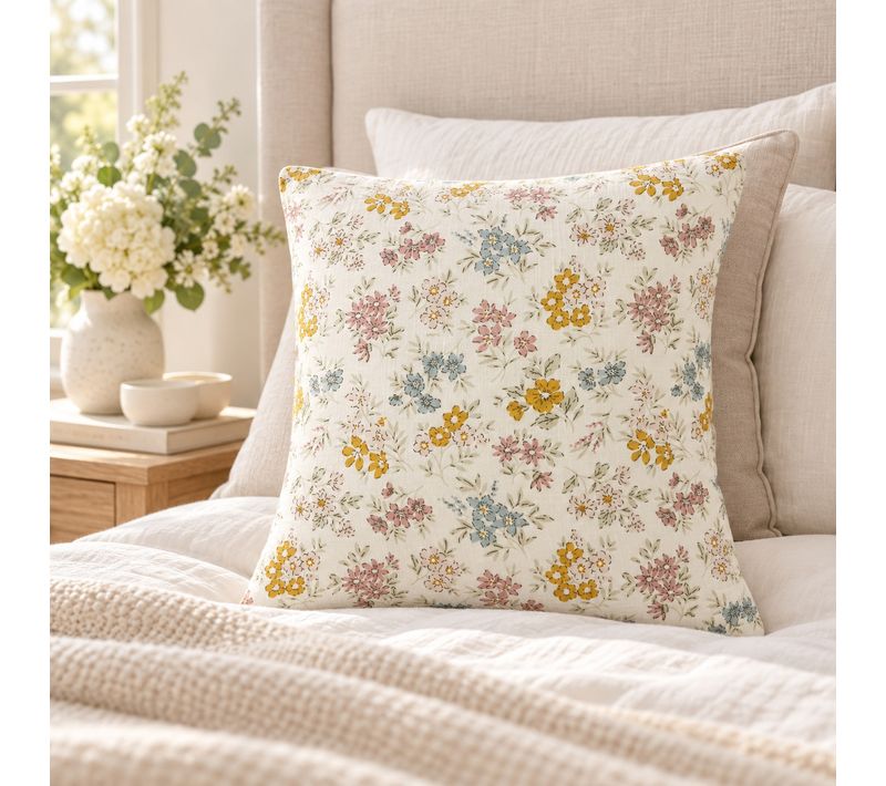 Taie D'oreiller 60 X 60 Cm Double Gaze De Coton 125 G/m² Ava Pampa