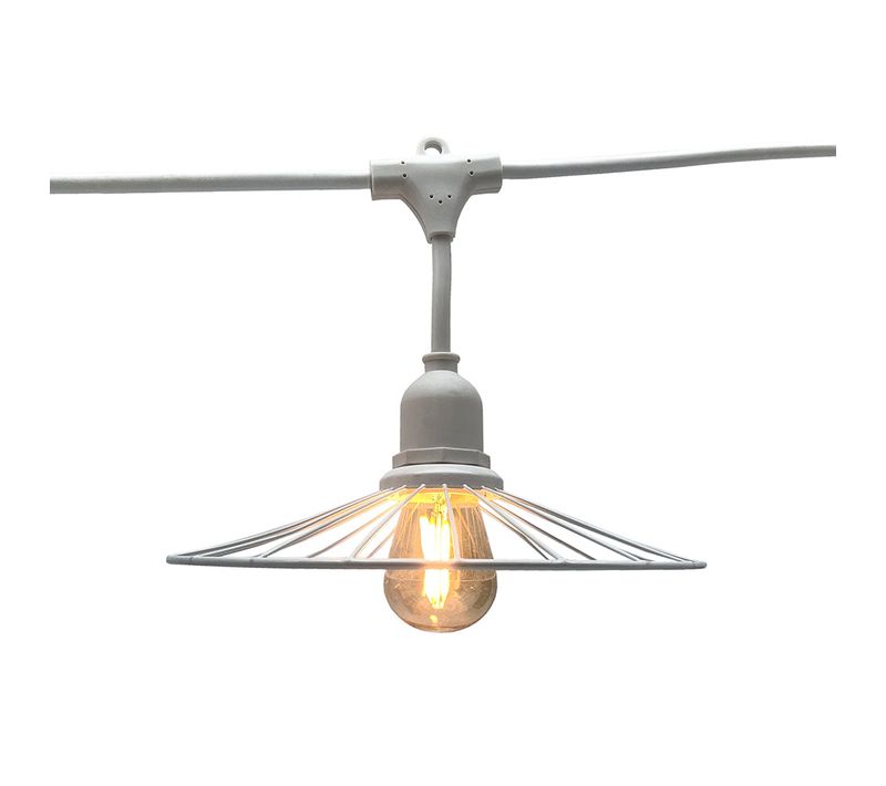 Guirlande Chic Cage Blanc 10 Ampoules E27 6m