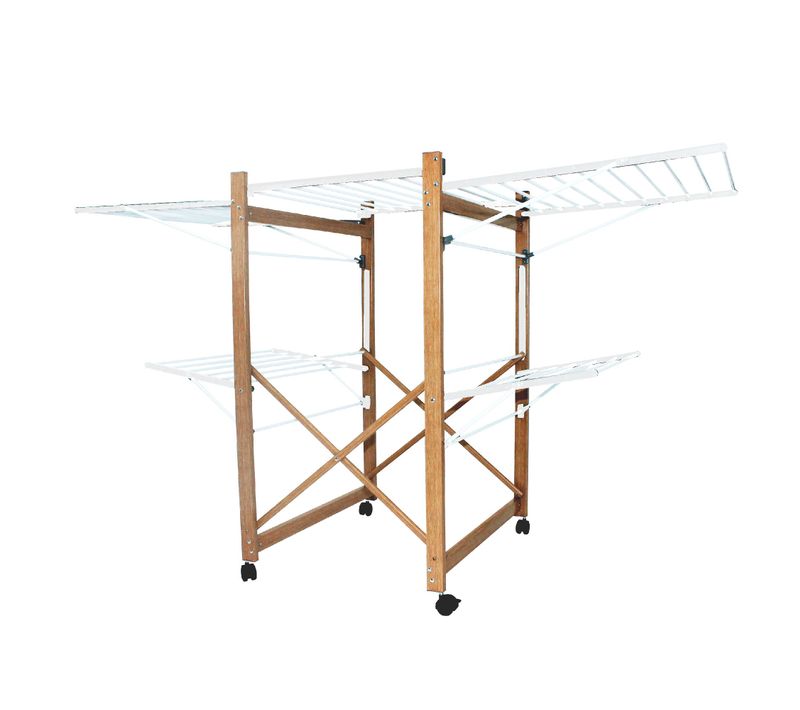 Etendoir à Linge Pliable Ushuaia Bois Aluminium 32m