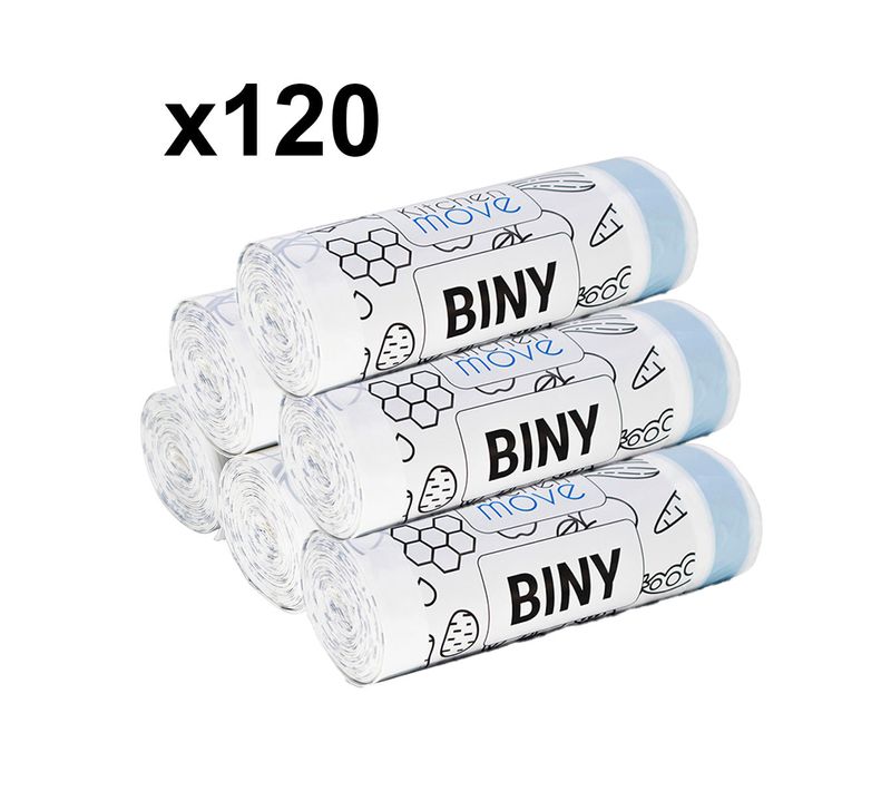 120 Sacs Poubelles Résistants Biny 30l/50l