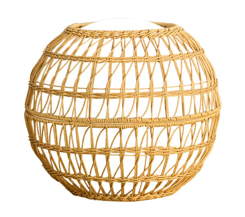 Habillage Pour Boule 40cm En Poly Rotin Style Bohème