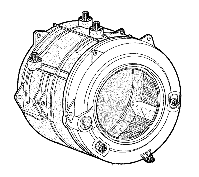 Cuve 62lt D340 1600 Machine à Laver, Lave-linge C00643321 Ariston Hotpoint