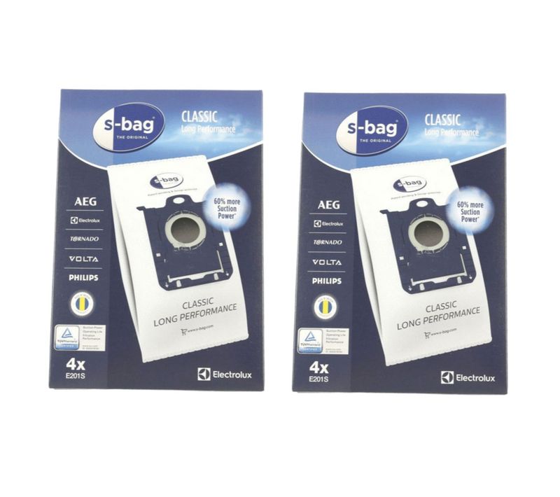 Lot De 2 Boites De 4 Sacs S-bag Ultra Long Performance Ultraone D'origine Aspirateur 1181340017 Elec