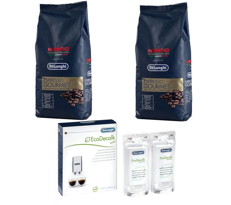 Lot De 2 Paquets Café En Grains Kimbo Variété Gourmet 1kg Et 1 Détartrant Cafetière, Machine à Café