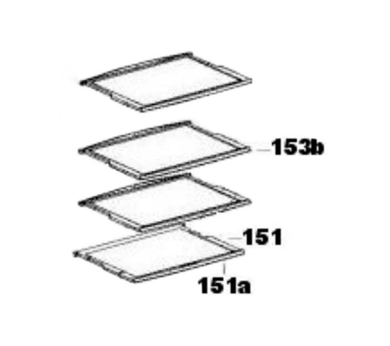 Profil Clayette (repère N°151a) Frigo, Réfrigérateur, Congélateur 49028070 Candy