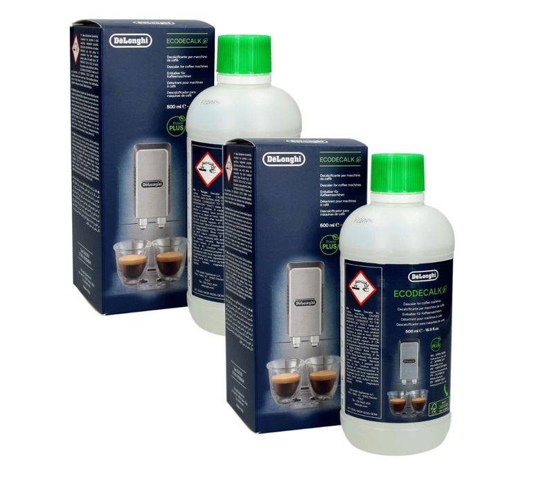 Lot De 2 - Détartrant 500ml Ecodecalk Cafetière, Machine à Café 5513296041, As00006179 Delonghi, Bek