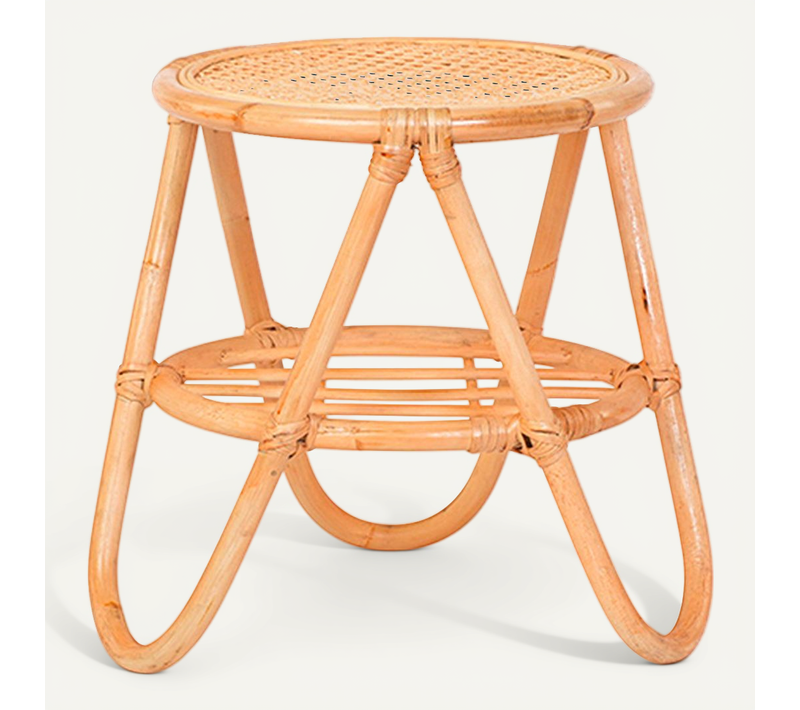 Table D'appoint Rotin Et Cannage Ezza